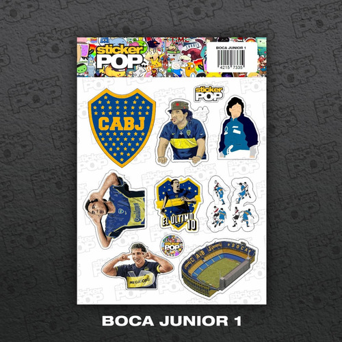 Calcomanías Plancha De Stickers Boca Junior 1