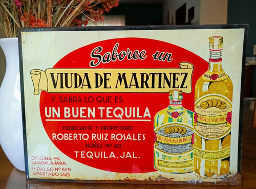 Antiguo Letrero Lámina Anuncio Publicidad Botella Cartel