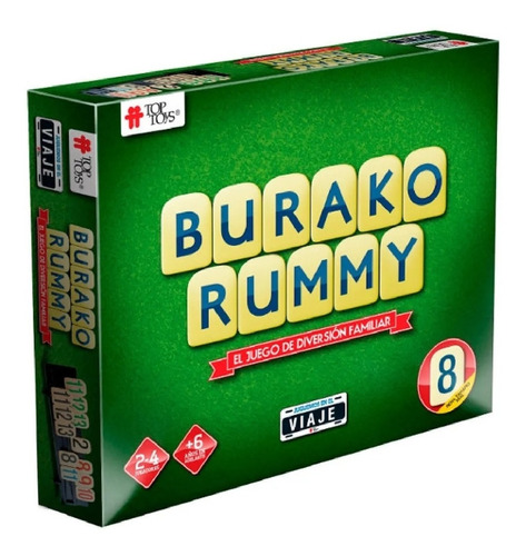 Burako Rummy Version Viaje Juego De Mesa Top Toys 