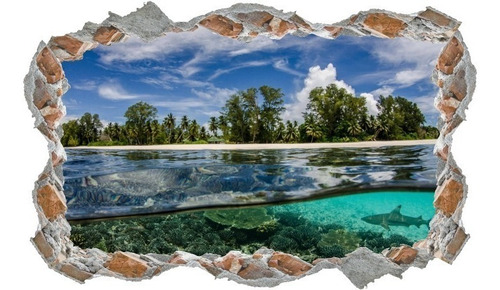 Adesivo Parede Quebrada Paisagem Ilha