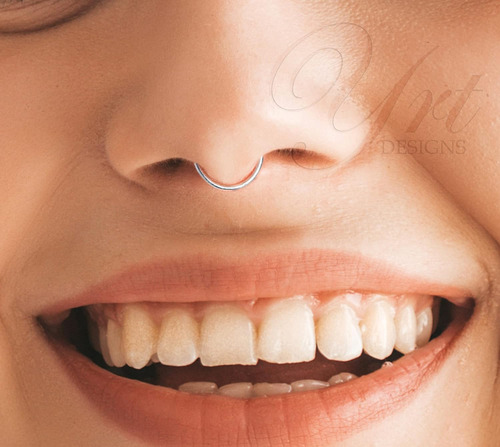 Joyería Falsa Septum Anillo De 20 Calibre Sin Piercing...
