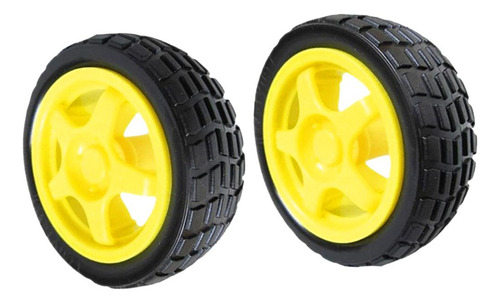 Rueda De Goma De 2 Piezas Para Modelo De Coche Robot