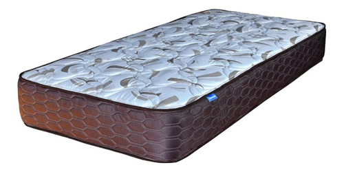 Imagen 2 de 3 de Colchón 1 1/2 plaza de resortes Suavestar Superstar blanco y marrón - 100cm x 190cm x 25cm