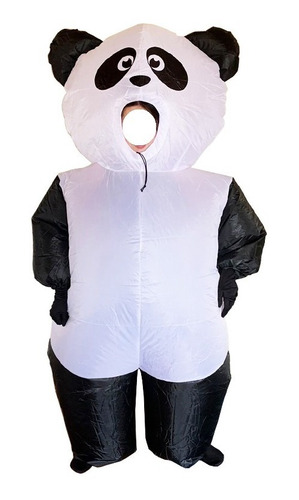 Disfraz Inflable Oso Panda Guantes Calcetines Y Motor Incluido