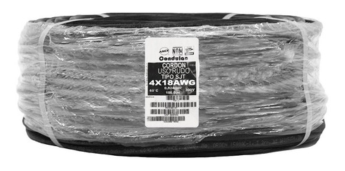 Cable D/uso Rudo 300v 4x18 Awg Condulac Ur-418