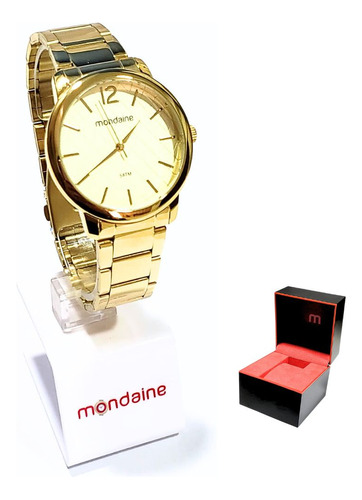 Relógio Mondaine Feminino Analógico Dourado 53607LPMVDE1