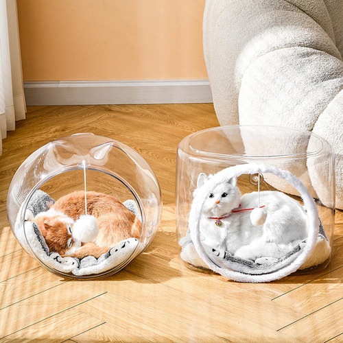 Cama Para Mascotas Cápsula Puerta Cuadrada De Felpa