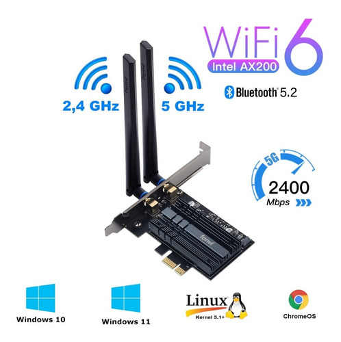 Fenvi Fv-ax3000s Placa De Rede Sem Fio Dual Band Wifi