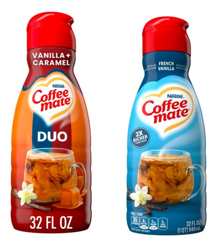 Coffee Mate 2 Pack Vainilla Y Vainilla Caramel 946ml C/u