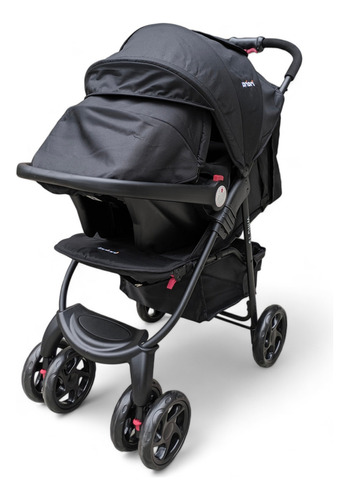 Cochecito Cuna Bebé Priori Wings Travel System Ultraliviano Color Negro Chasis Negro