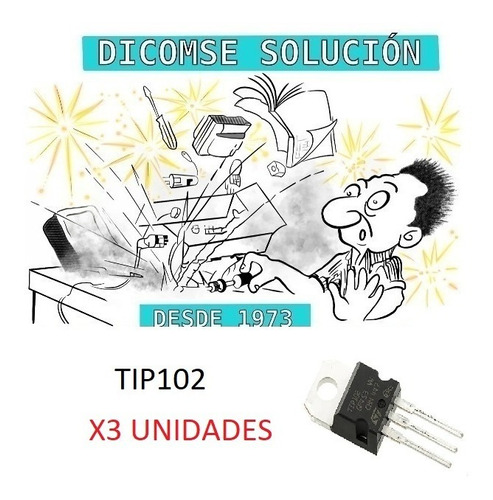 Tip102 Darlington Npn 8amp 100v 80w Darlto-220-3 X3 Unidades