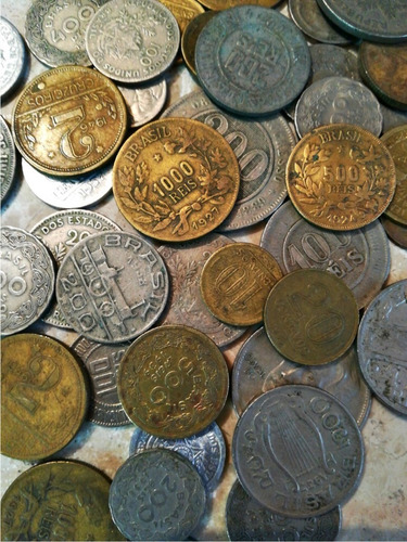 Imagem 3 de 10 de 500gr De Moedas Antigas Não Garimpadas. Raras.