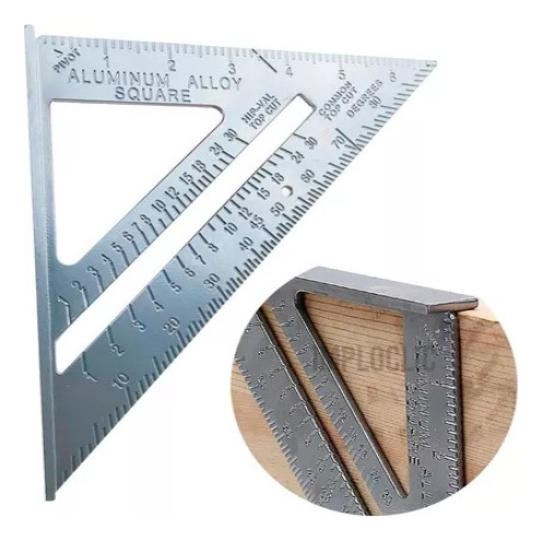 Regla Escuadra Metalica Triangular Escuadras Carpintero Mixt