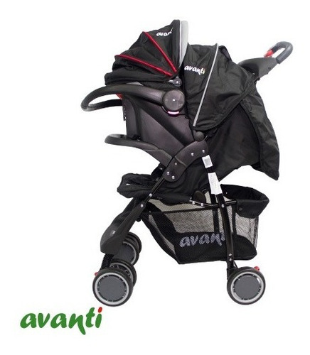 Cochecito Cuna Bebé Travel System Avanti Con Huevito Color Negro