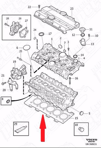 Junta Do Cabeçote Volvo V40 T5 2013-2016 Original