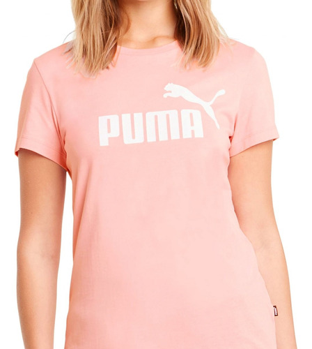 Playera Puma Essentials Logo Tee 586774 80 Bridal Rose