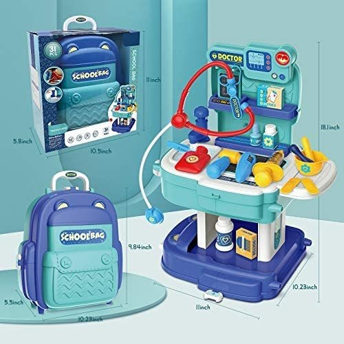Imagen 6 de 6 de Doctor Kit Para Niños Pequeños Médico Set 31pcs Simulación