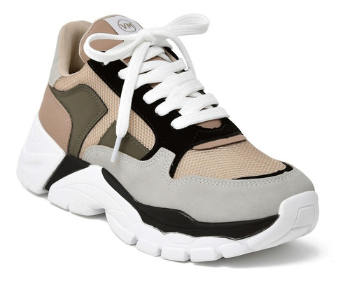 Tênis Feminino Chuncky Cadarço Colorido Via Marte Flatform | Mercado Livre