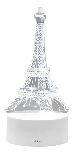 Lámpara De Noche Decorativa Led 3d Acrílica - Torre Eiffel