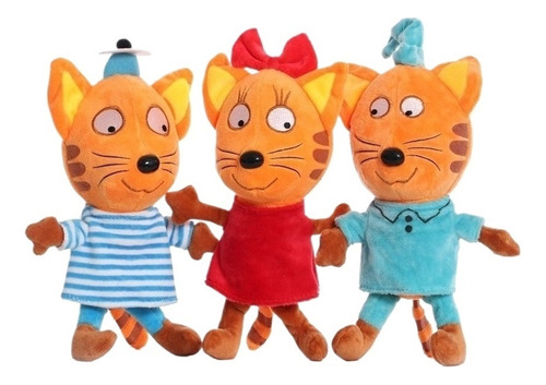 3pcs Kid-e-cats Caricatura Rusa Muñeco Peluche Juguete 20cm