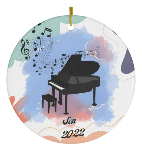 Adorno Navidad Para Piano Arbol 2022 Instrumento Musical St3