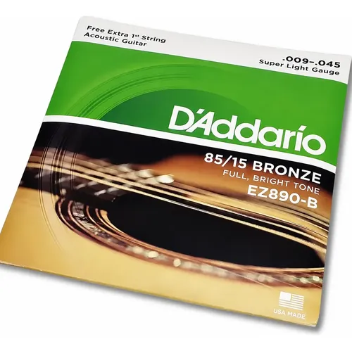 Encordoamento Cordas Violão Aço Daddario 09 010 011 Mi Extra