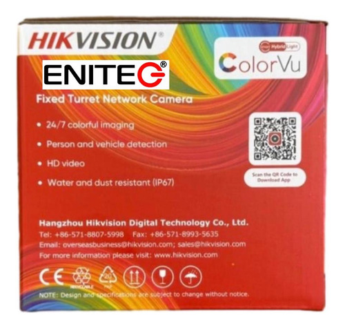 Câmera Hikvision Colorvu Dome Ds-2cd1327g2h-liuf/srb(2.8mm)