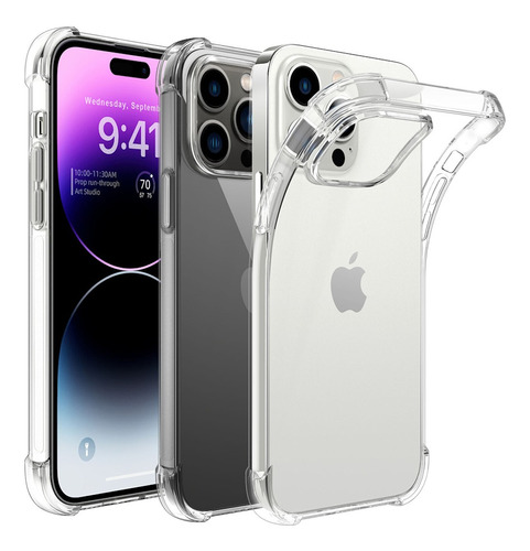 Protector Tpu Borde Alto Impacto Transparente iPhone 14 Pro