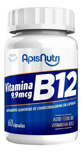 Suplemento De Vitamina B12 9,9mcg 60 Cáps Apisnutri