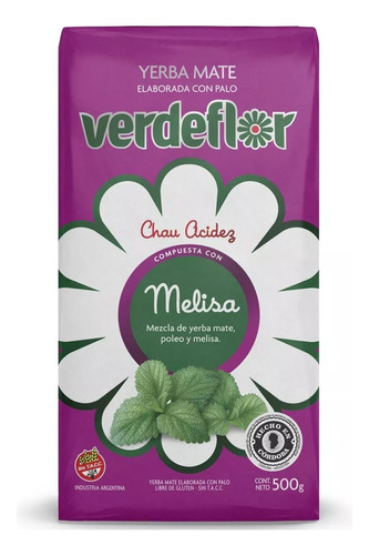 Yerba Mate Verdeflor Melisa 500g