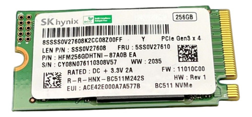 Disco Duro Ssd Hynix M2 Mini Nvme Bc511. 256 Gb 