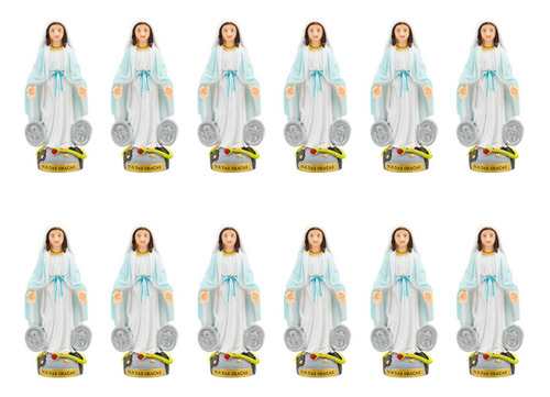 Nossa Senhora Das Graças Imagem Resina Plástica 12 Unidades Cor Colorido
