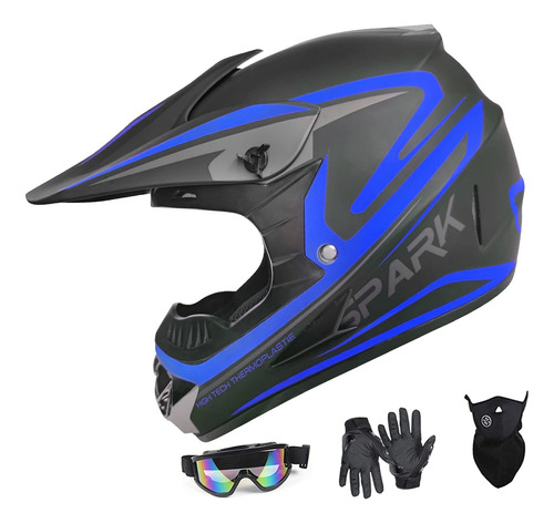 Sanqing - Casco De Motocicleta, Motocross, Bmx, Mx, Cuatrimo