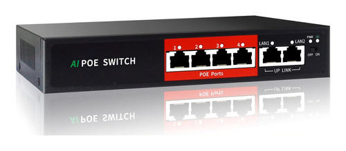 Switch Poe Ai (4+2)  48vdc 52w