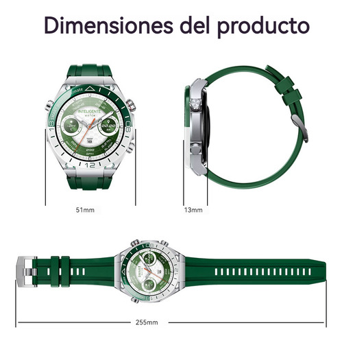 Nfc Reloj Inteligente 51mm Smart Watch Hombre Bluetooth Llamadas Gps Motion Track Asistente De Voz