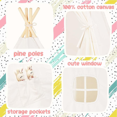 Sumerice Tipi Tienda De Campaña Para Niños De Juguete Con Fu