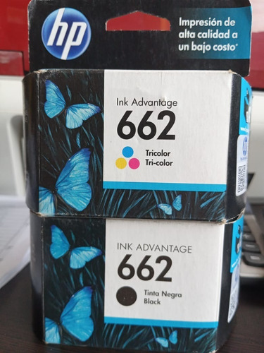 Pack Tintas Hp 662/color Y Negro/cz104al Y Cz103al/caducados