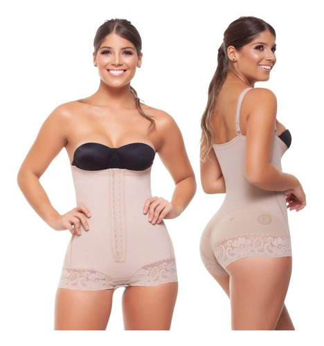 Faja Estraple Colombiana 2 Broches Cachetera Alta Comp. 0177