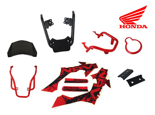 Kit Accesorios Rojo Honda Navi Original Nuevo