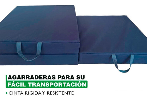 Imagen 5 de 8 de Colchoneta Plegable Y Portátil Individual Azul Lizo. 2057