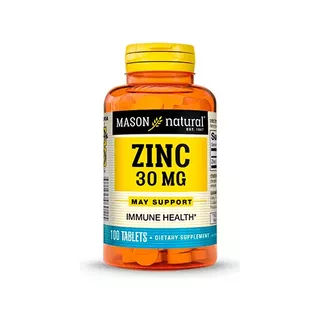 Zinc En Tabletas - Mason Natural X 100 Cápsulas