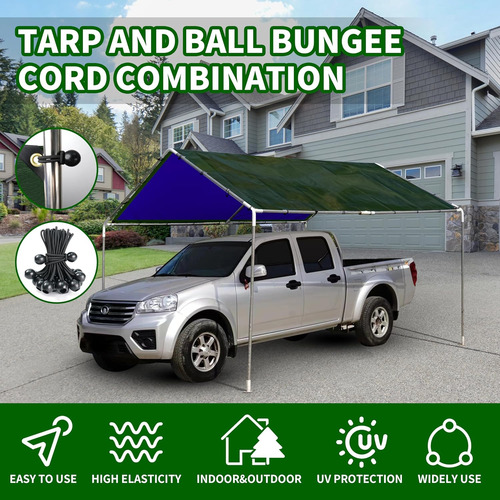14x20 Tarp 16mil With Ball Bungee Cord(25pack
