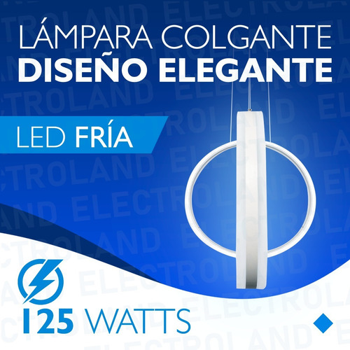 Imagen 3 de 10 de Lampara Led Colgante 125w Diseño Elegante Cálida / Fría Led