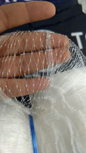 Red De Pesca 0.25x 1 Pulgadax100x100 Blanca Doble Nudo Blanco