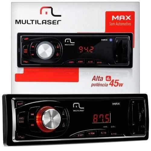 Som automotivo Multilaser MAX P3208 com USB e leitor de cartão SD