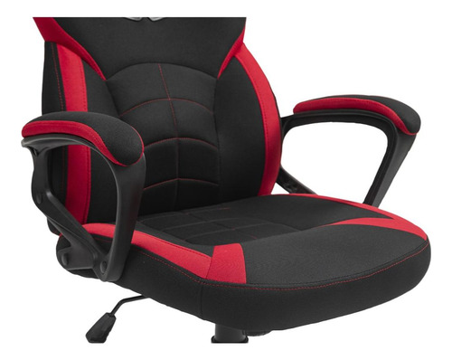 Cadeira Gamer Ninja Jiraya, Tecido, Preto E Vermelho