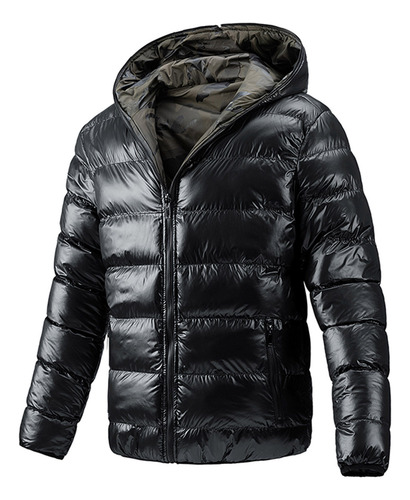 Jaqueta Masculina Flight Suit, Gola Reversível Com Capuz No
