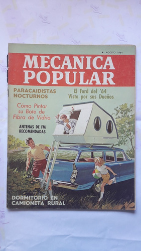 Revista Mecanica Popular Ago 1964 Ford Bote Fibra De Vidrio