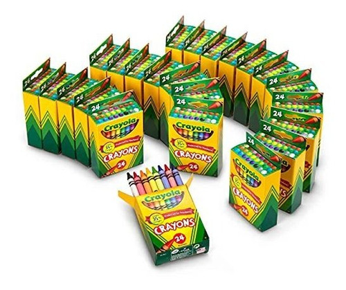 Crayola Crayons Bulk, 24 Crayon Packs Con 24 Colores Bjaq9