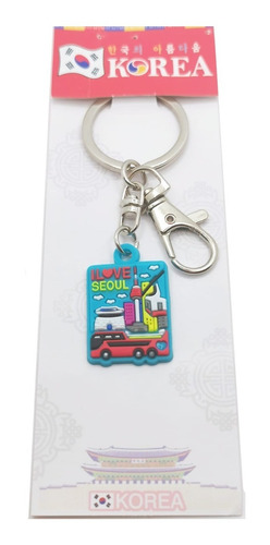 Artesanía Coreana Llavero Korea Lugares Silicón/goma.